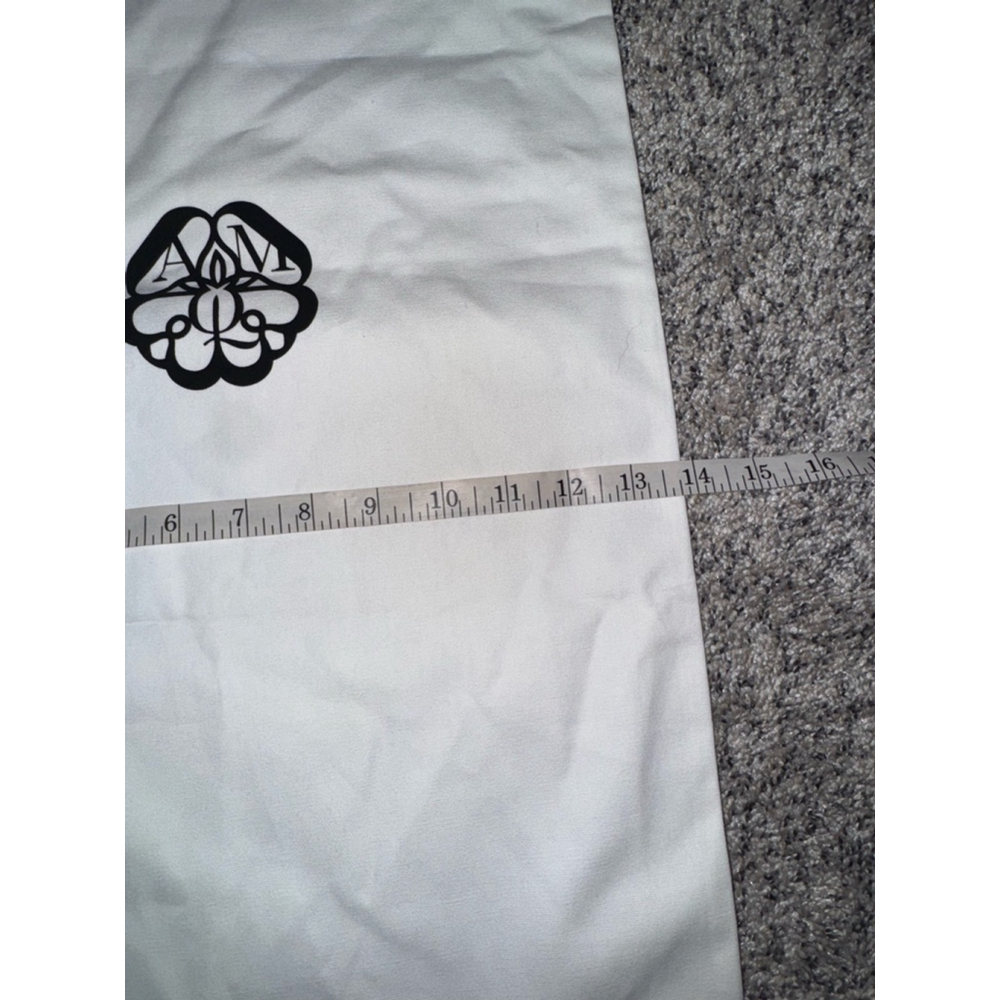 Alexander McQueen White Red Drawstring Dust Bag One Size Storage - Picture 7 of 9
